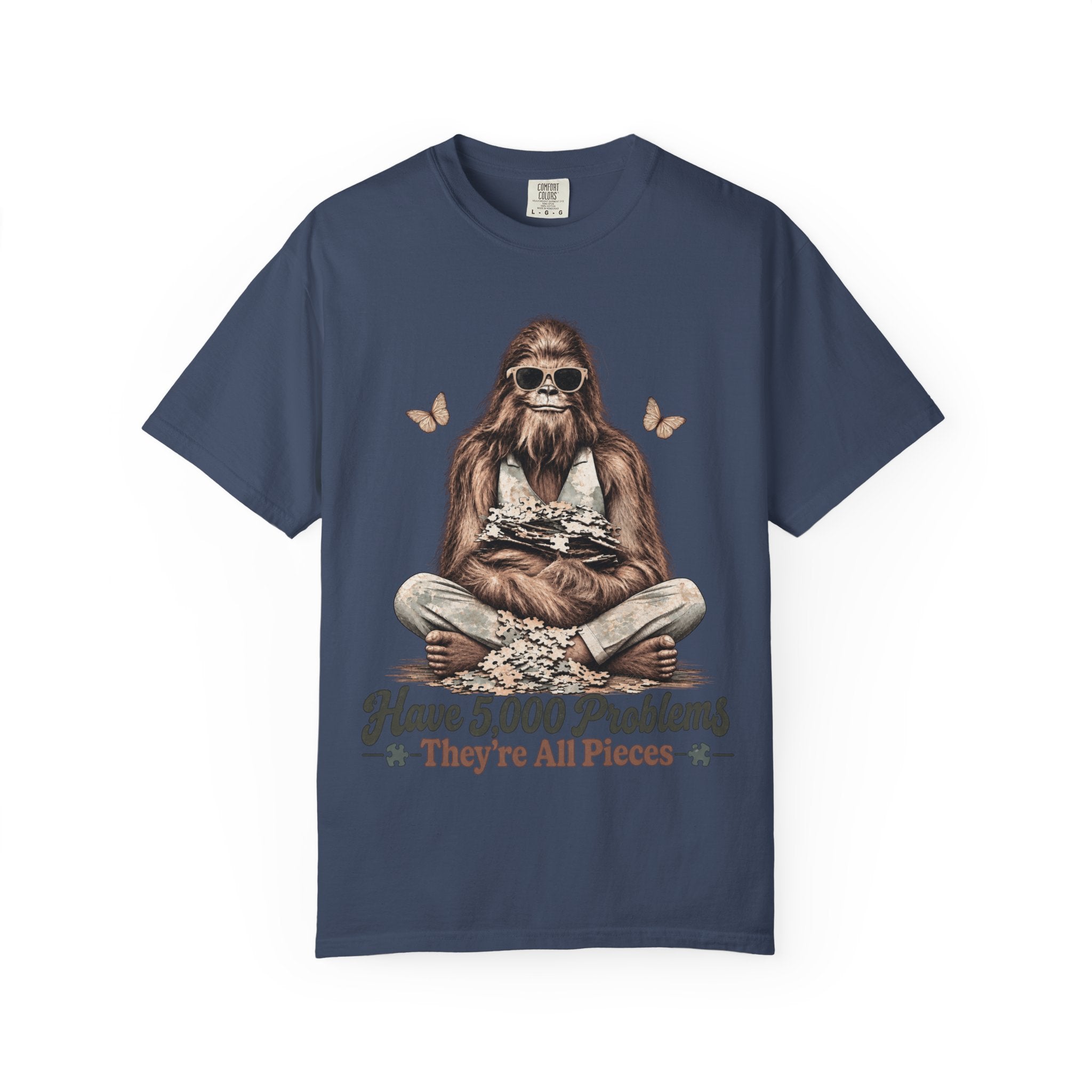 Bigfoot Puzzle Lover T-Shirt – Have 5,000 Problems, They're All Pieces