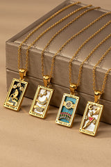 Shop Tarot Card Natural Stone Pendant Necklace | Boutique Fashion Jewelry, Necklaces, USA Boutique