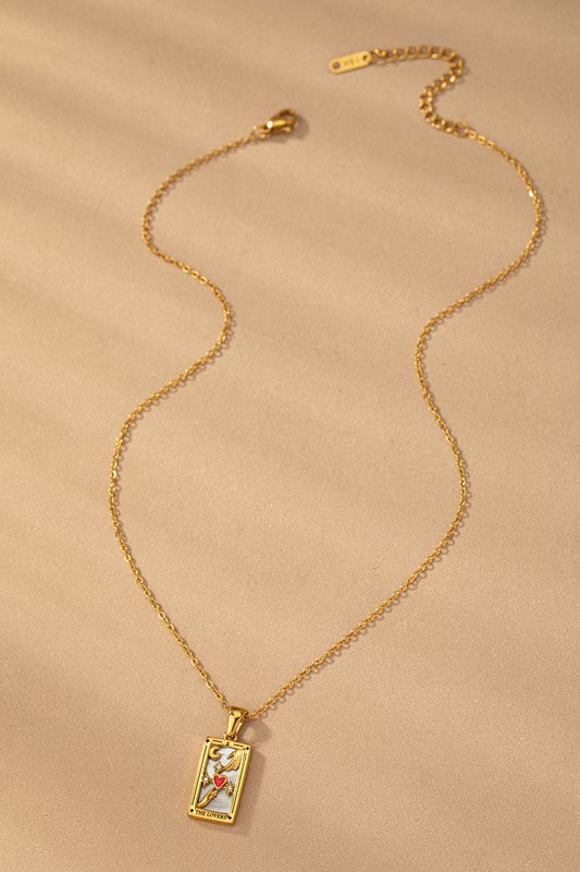 Shop Tarot Card Natural Stone Pendant Necklace | Boutique Fashion Jewelry, Necklaces, USA Boutique