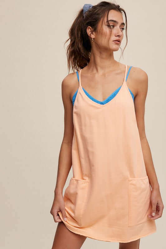 Sporty Mini Dress With Built in Romper Liner, Listicle, $ 45.00