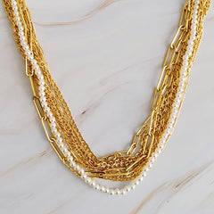 Shop Multi Chain Pearl Twisted Necklace For Women | Fashion Jewelry, , USA Boutique