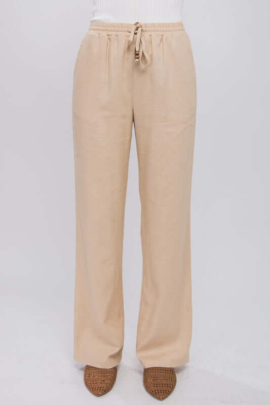 Linen Drawstring Waist Long Sweatpants with Pockets, Love Tree, $ 39.95