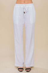 Linen Drawstring Waist Long Sweatpants with Pockets, Love Tree, $ 39.95