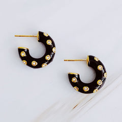 Shop Jeweled Candy Everyday Hoop Earrings, Earrings, USA Boutique