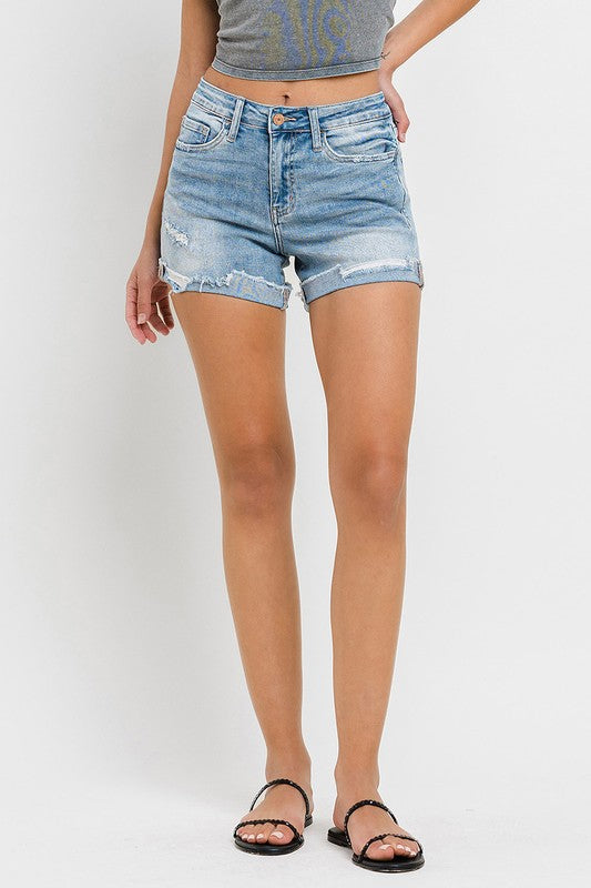 Shop While My Lady Sleeps High Rise Cuffed Stretch Shorts | Boutique Shop, Shorts, USA Boutique