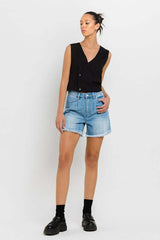 Super High Rise Pleats Shorts, VERVET by Flying Monkey, $ 55.00