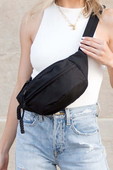 Marisa Nylon Crescent Sling Belt Bum Fanny Bag, Sling Bags, $ 52.95, A Moment Of Now™