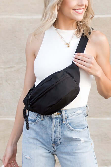 Marisa Nylon Crescent Sling Belt Bum Fanny Bag, Sling Bags, $ 52.95, A Moment Of Now™