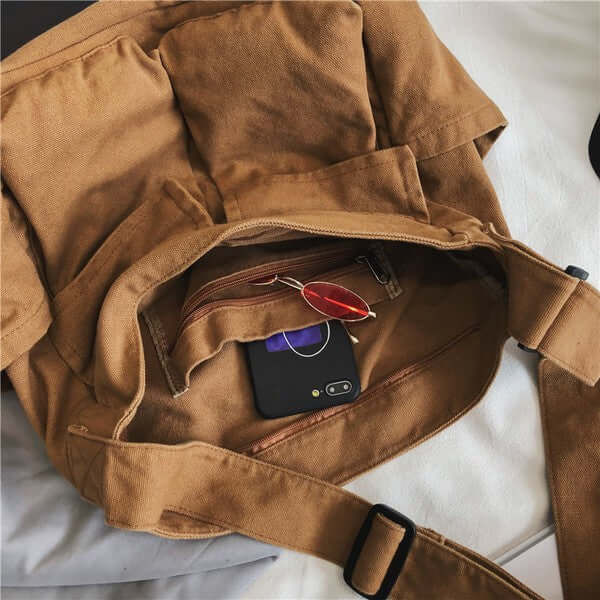 Nova Oversize Canvas Messenger Bag - Versatile & Spacious, Messenger Bags, $ 62.95, A Moment Of Now™