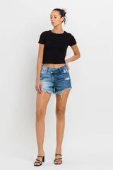 Wood Street Super High Rise Two Tone Denim Shorts