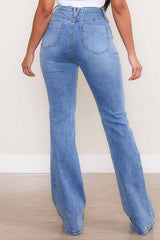 Medium Stone Wash Square Pocket Bootcut Jeans, Vibrant M.i.U, $ 75.95