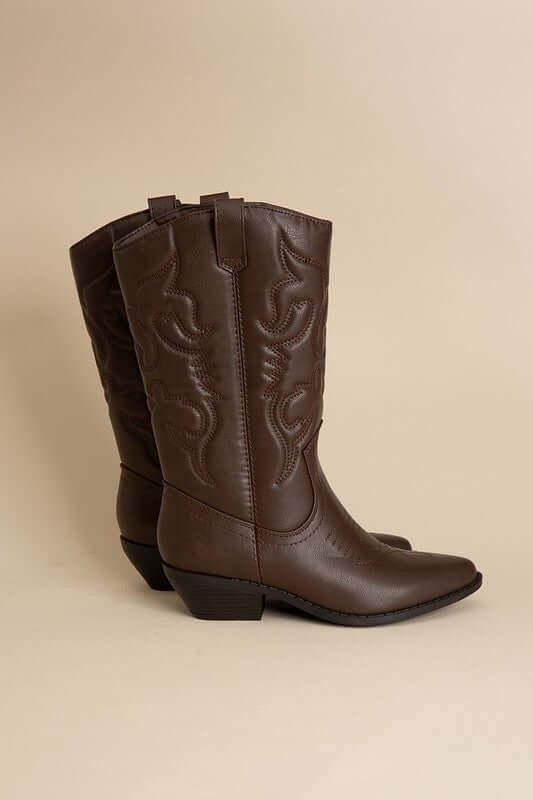 Rerun Western Cowgirl Embroidery Boots