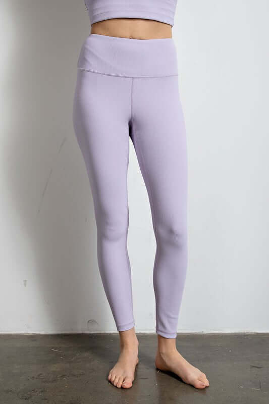 Nylon Rib Yoga Leggings