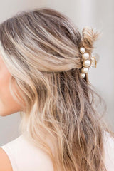 Women's Ivory Pearl Hair Claw Clip Set Of 2 | USA Boutique Online, Aili's Corner, $ 26.95