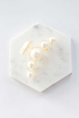 Women's Ivory Pearl Hair Claw Clip Set Of 2 | USA Boutique Online, Aili's Corner, $ 26.95