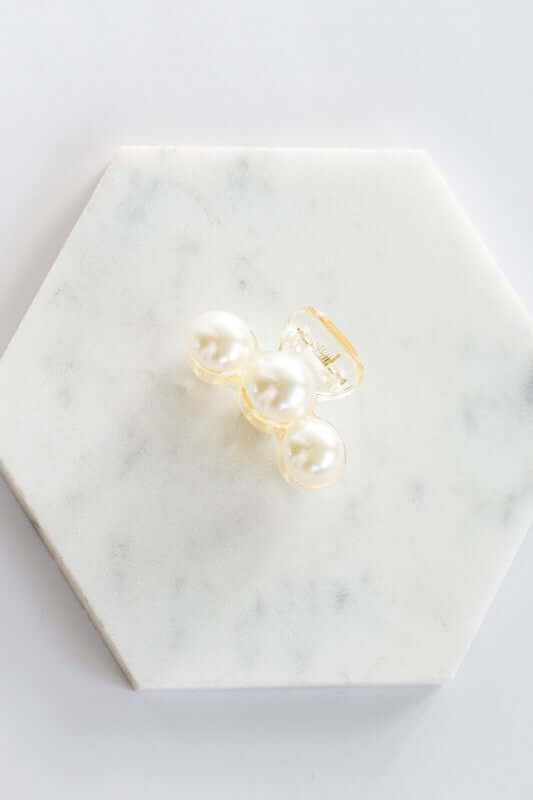 Women's Ivory Pearl Hair Claw Clip Set Of 2 | USA Boutique Online, Aili's Corner, $ 26.95