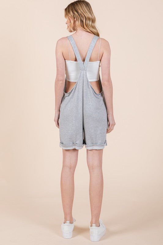 Shop Women's French Terry Short Overalls with Pockets | Boutique Clothing, Overalls, USA Boutique