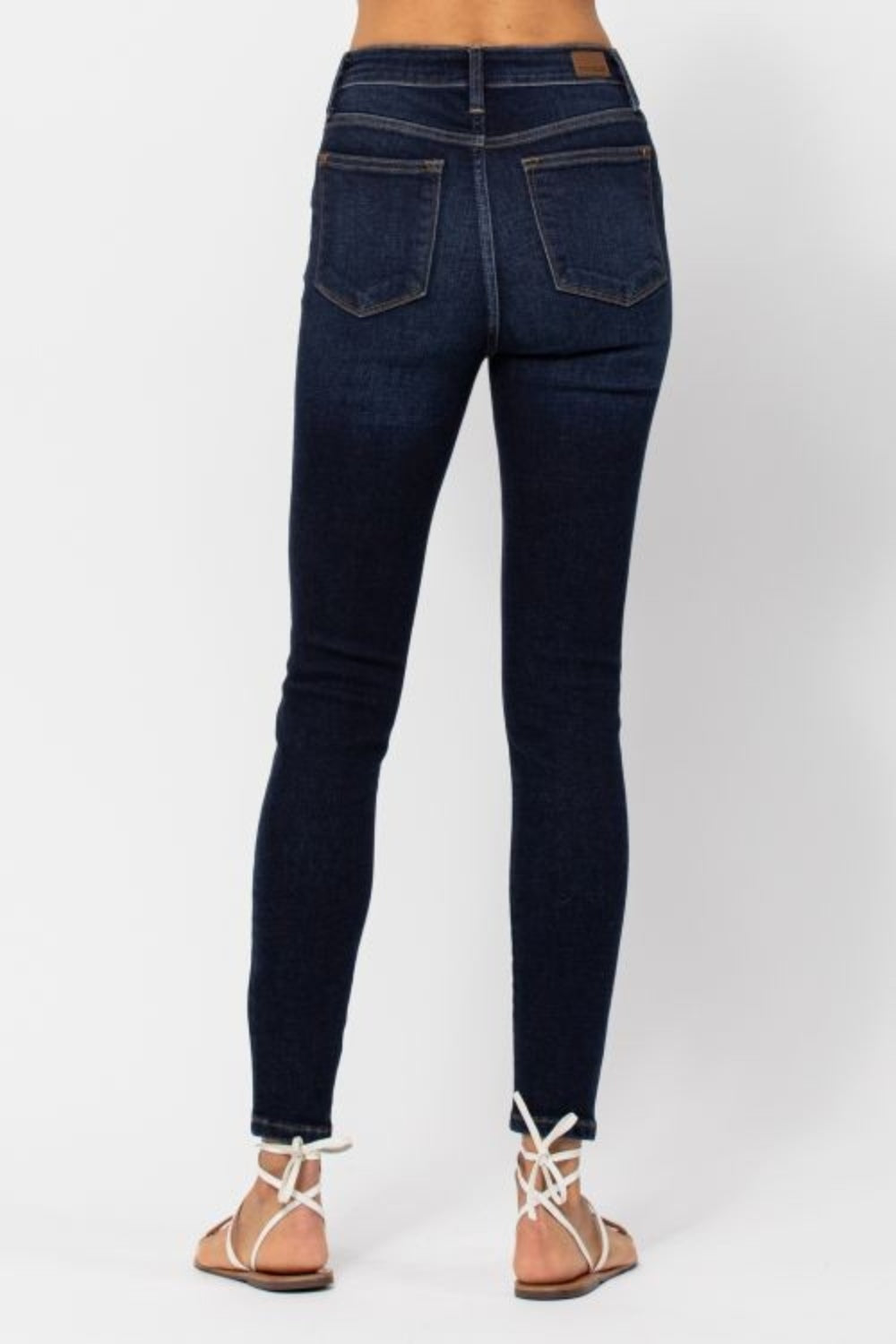 Judy Blue Dark Blue High Waist Handsand Skinny Jeans