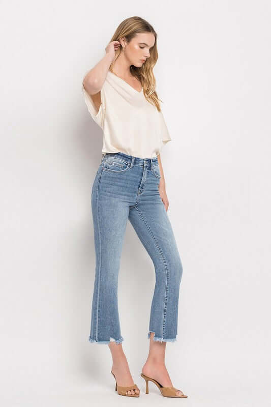 Merciful High Rise Crop Flare Jeans