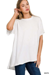 Cotton Drop Shoulder Oversized Top, ZENANA, $ 25.95