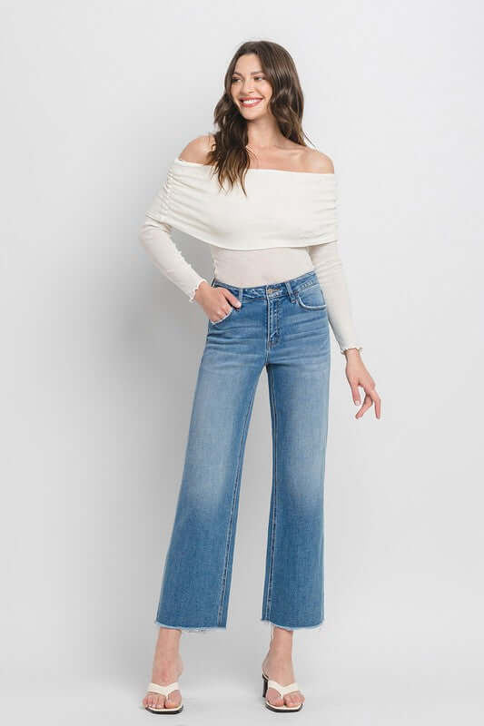 Evening Star High Rise Ankle Slim Wide Jeans, VERVET by Flying Monkey, A Moment Of Now