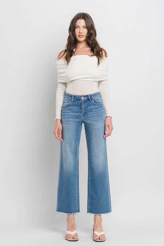 Evening Star High Rise Ankle Slim Wide Jeans, VERVET by Flying Monkey, A Moment Of Now