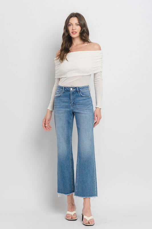 Evening Star High Rise Ankle Slim Wide Jeans, VERVET by Flying Monkey, A Moment Of Now