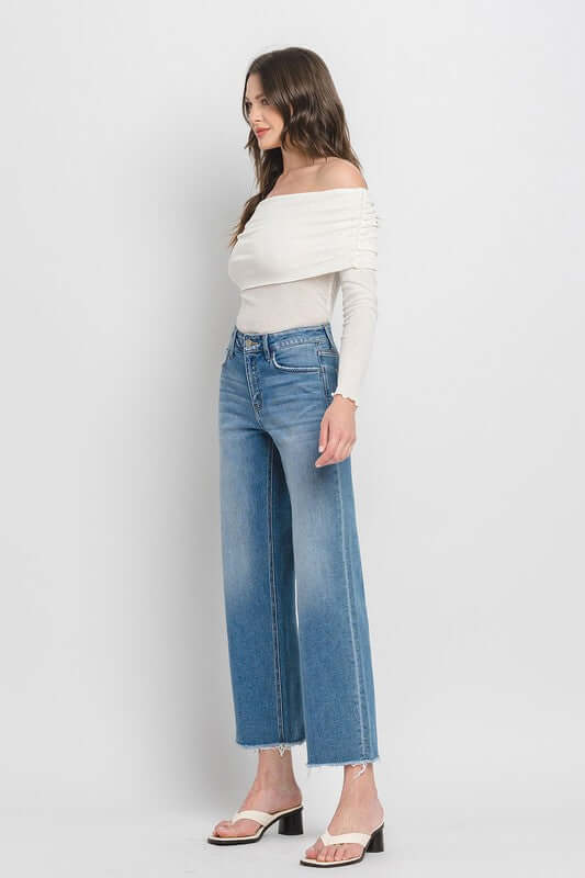 Evening Star High Rise Ankle Slim Wide Jeans, VERVET by Flying Monkey, A Moment Of Now