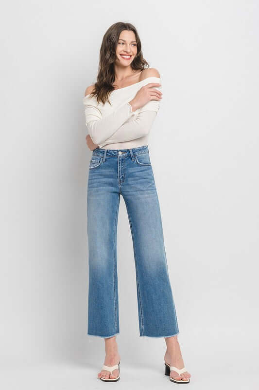 Evening Star High Rise Ankle Slim Wide Jeans, VERVET by Flying Monkey, A Moment Of Now