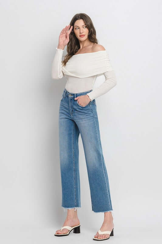 Evening Star High Rise Ankle Slim Wide Jeans, VERVET by Flying Monkey, A Moment Of Now