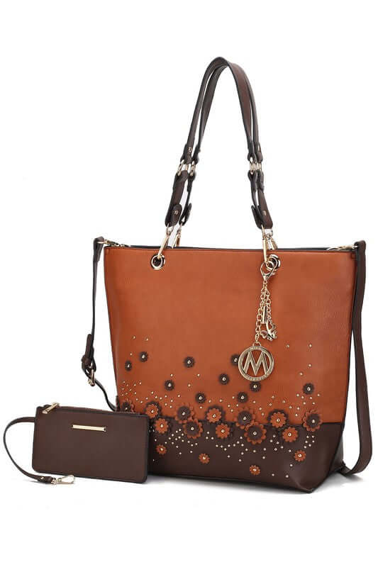 MKF Petra Tote Bag with Wristlet by Mia K, MKF Collection by Mia K, $ 77.00