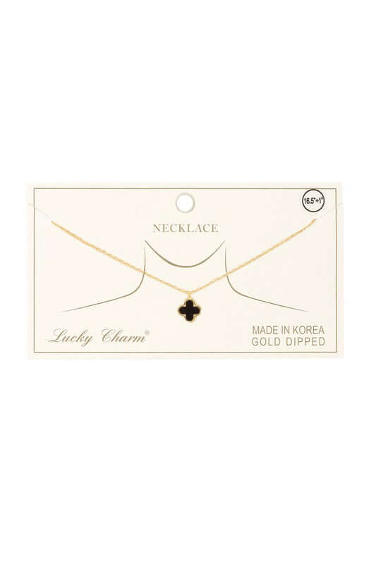 Gold Dipped Clover Pendant Necklace | Good Luck Charm, Necklaces, $ 17.95, A Moment Of Now™