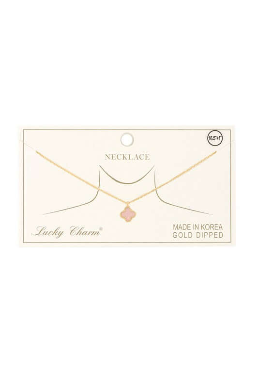 Gold Dipped Clover Pendant Necklace | Good Luck Charm, Necklaces, $ 17.95, A Moment Of Now™