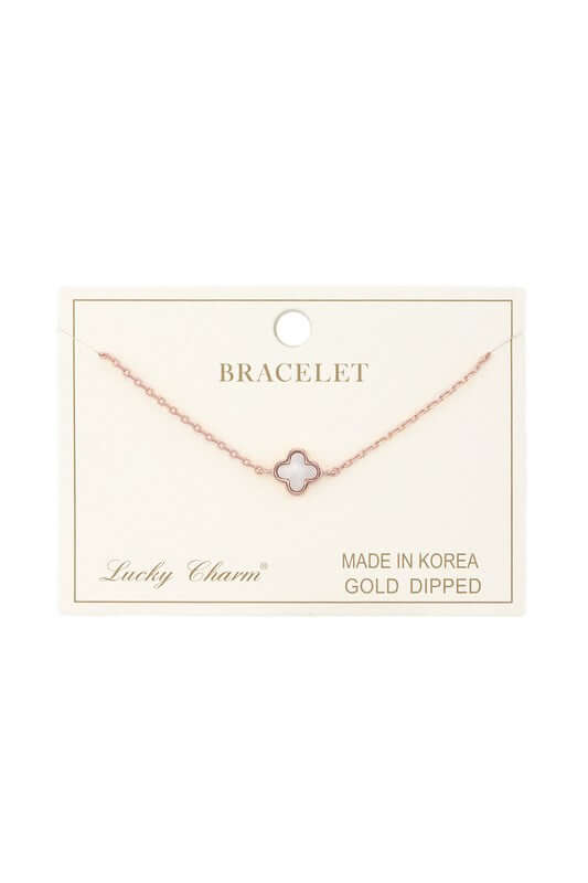 Gold Dipped Clover Pendant Bracelet | Elegant Jewelry, Bracelets, $ 17.95, A Moment Of Now™