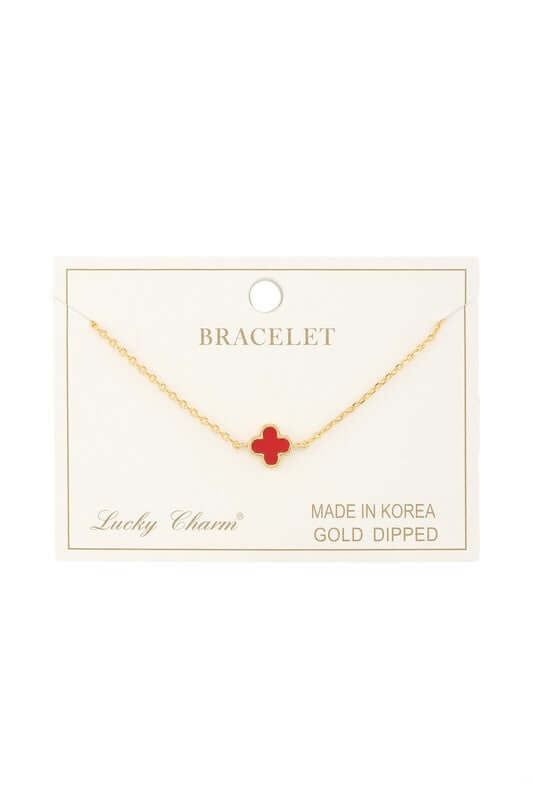 Gold Dipped Clover Pendant Bracelet | Elegant Jewelry, Bracelets, $ 17.95, A Moment Of Now™