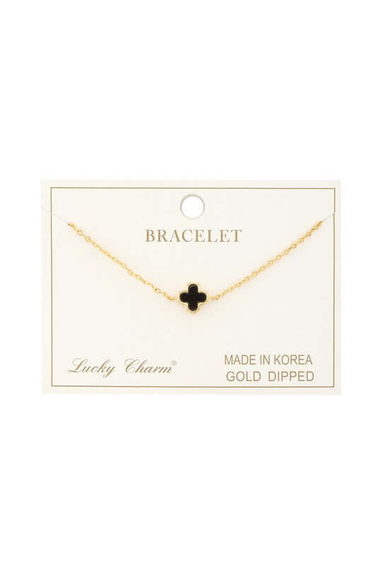 Gold Dipped Clover Pendant Bracelet | Elegant Jewelry, Bracelets, $ 17.95, A Moment Of Now™