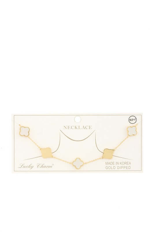 Stylish Metal Clover Shape Necklace | Made in Korea, Necklaces, $ 39.95, A Moment Of Now™