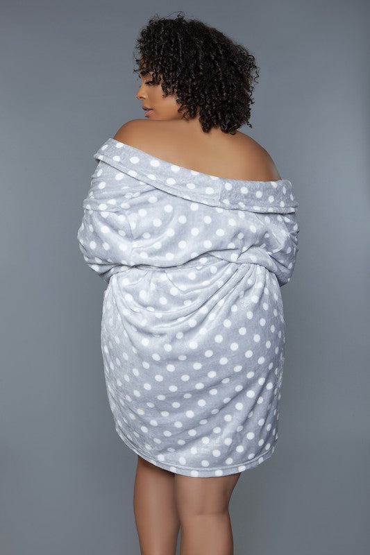 Kaylee Polka Dot Front Tie Belt Robe