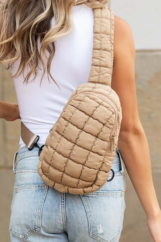 Skyler Quilted Puffer Sling Crossbody Bag, Crossbody Bags, $ 42.00, A Moment Of Now™
