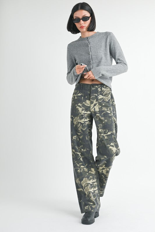 Vintage Camo Straight Leg Pants