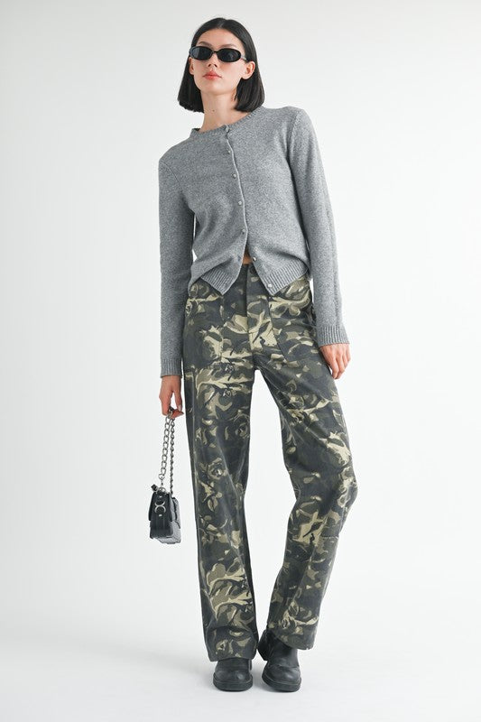 Vintage Camo Straight Leg Pants