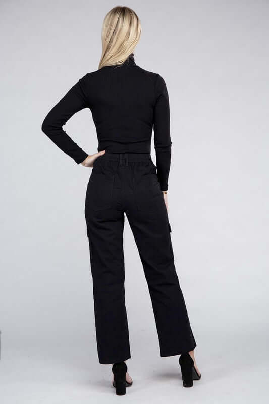 Everyday Wear Elastic-Waist Cargo Pants, Ambiance Apparel, $ 32.95