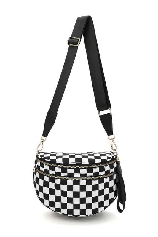 Frankie Oversize Double Zip Print Crescent Sling, Sling Bags, $ 45.00, A Moment Of Now™
