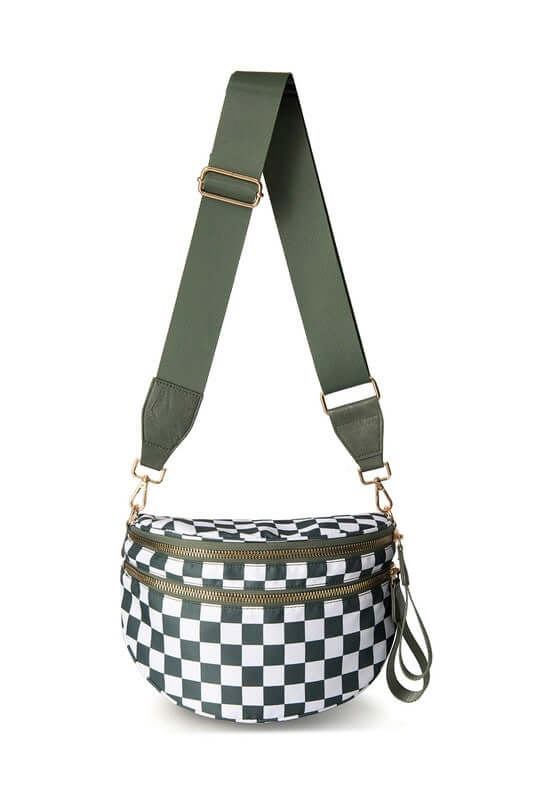 Frankie Oversize Double Zip Print Crescent Sling, Sling Bags, $ 45.00, A Moment Of Now™