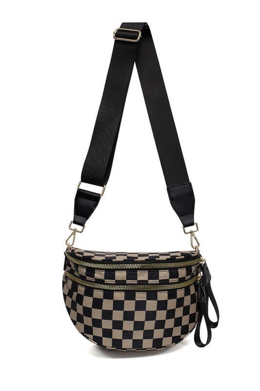 Frankie Oversize Double Zip Print Crescent Sling, Sling Bags, $ 45.00, A Moment Of Now™