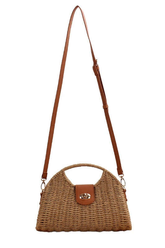 Stella Woven Straw Crossbody Bag - Stylish & Versatile, Crossbody Bags, $ 55.00, A Moment Of Now™