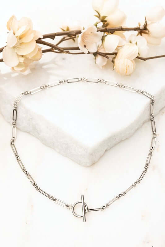 Elegant 18K Stainless Steel Toggle Chain Necklace, Necklaces, $ 15.00, A Moment Of Now™