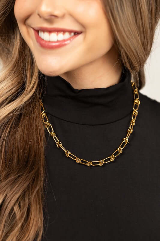 18k Stainless Steel Barbed Wire Chain Necklace, Necklaces, $ 15.00, A Moment Of Now™