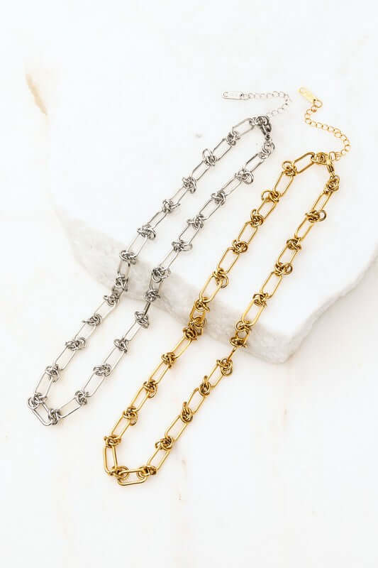 18k Stainless Steel Barbed Wire Chain Necklace, Necklaces, $ 15.00, A Moment Of Now™