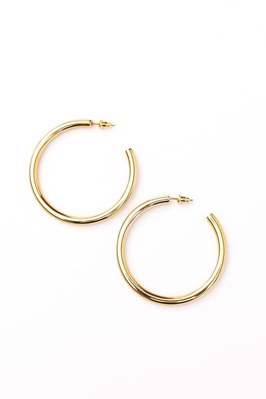 14K Stainless Steel Open Hoop Earrings | Elegant & Chic, Earrings, $ 18.00, A Moment Of Now™